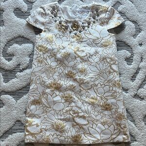 Disney Gold Floral Kids Dress